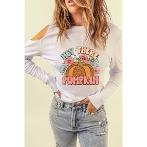 White 'Hey There Pumpkin' Women's Top